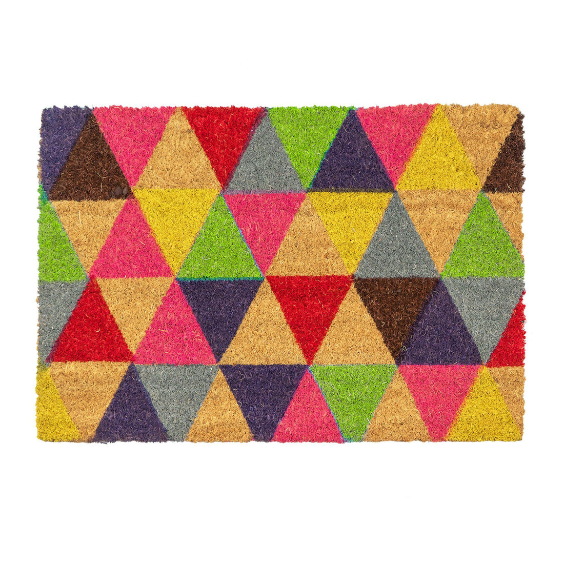 Nicola Spring Non-Slip Coir Door Mat - 40 x 60cm - Triangles | Rinkit.com