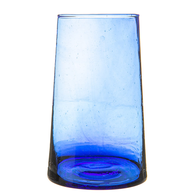 Nicola Spring Merzouga Recycled Highball Glass - 320ml - Blue