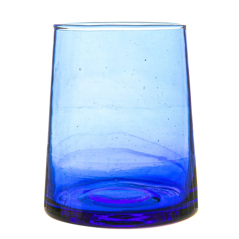 Nicola Spring Merzouga Recycled Tumbler Glass - 260ml - Blue