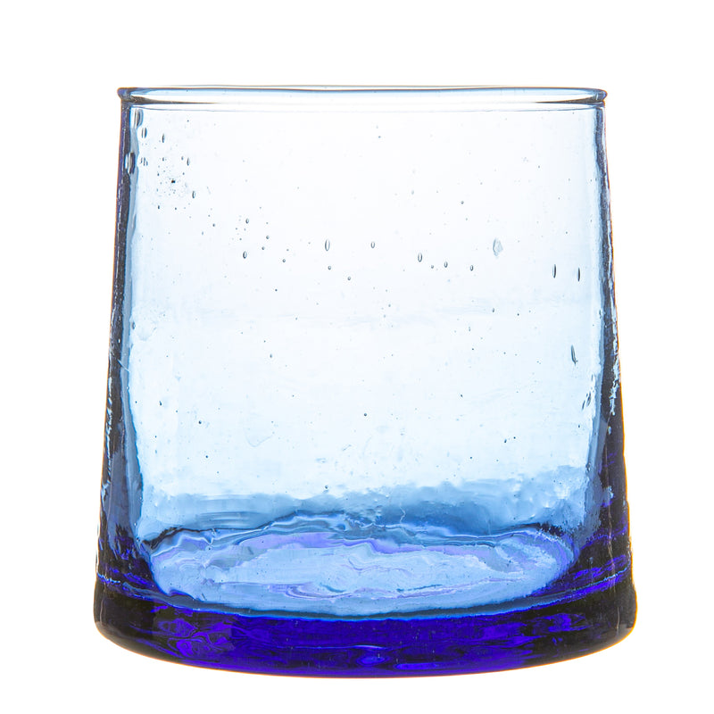 Nicola Spring Merzouga Recycled Tumbler Glass - 200ml - Blue