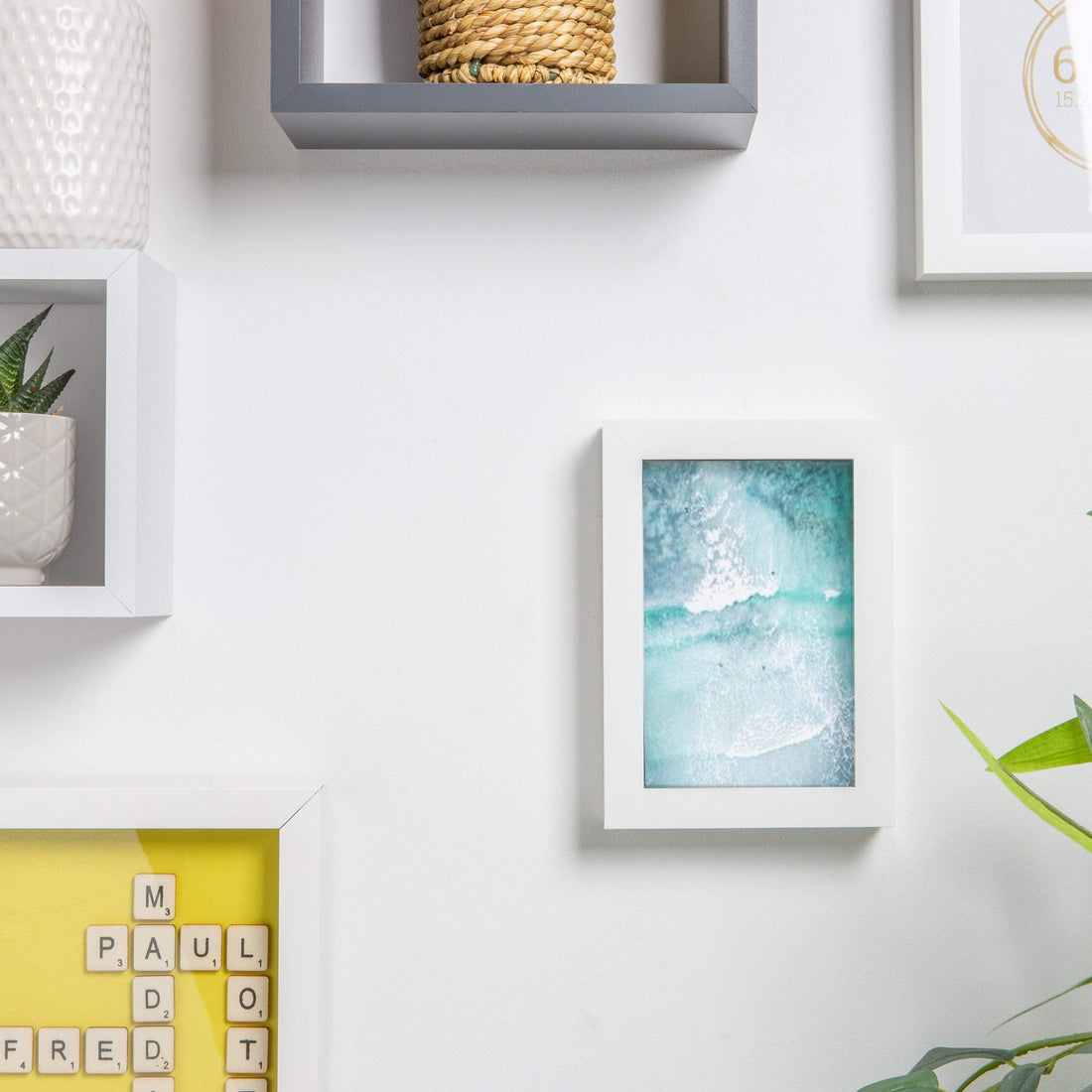 Nicola Spring Box Photo Frame - 10x10&quot; - Grey