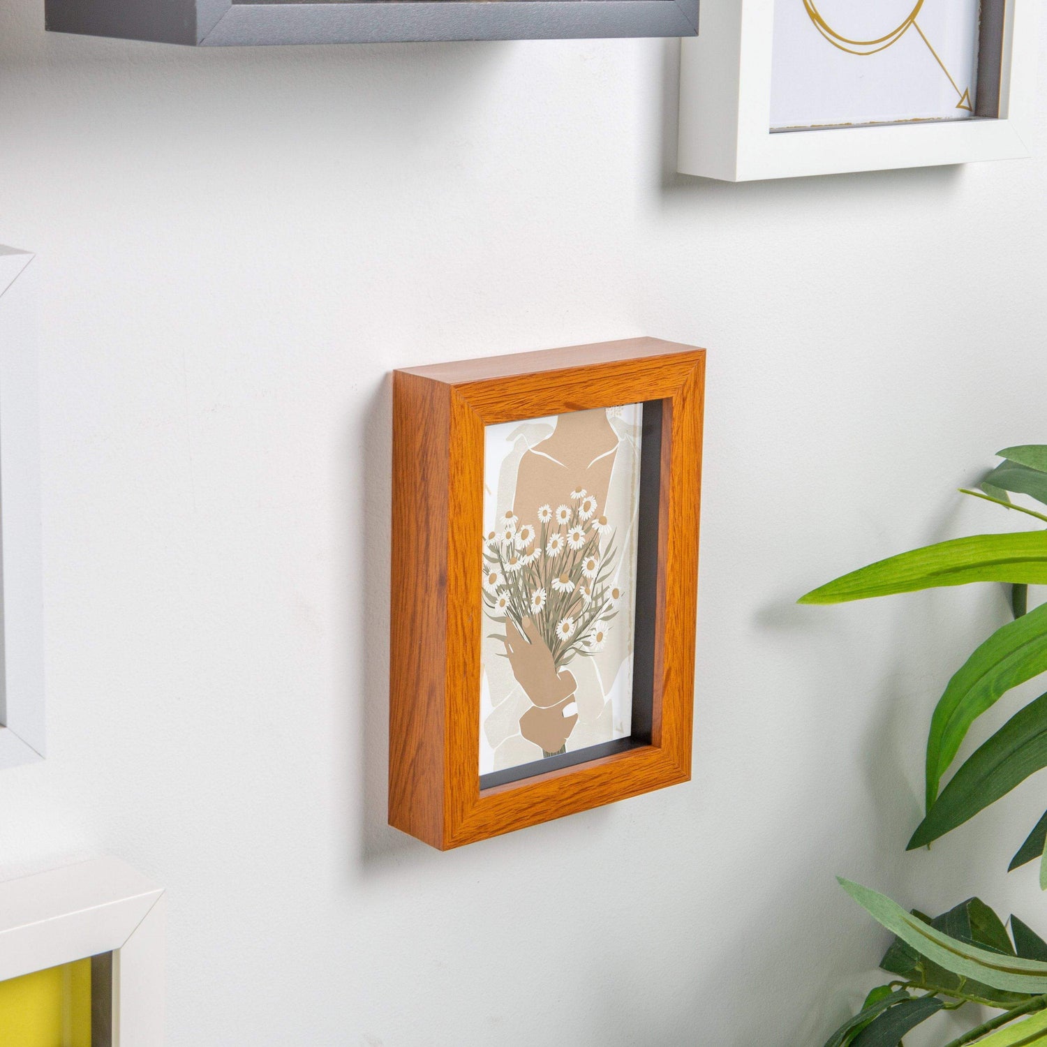 Nicola Spring Box Photo Frame - 4x6 - Dark Wood