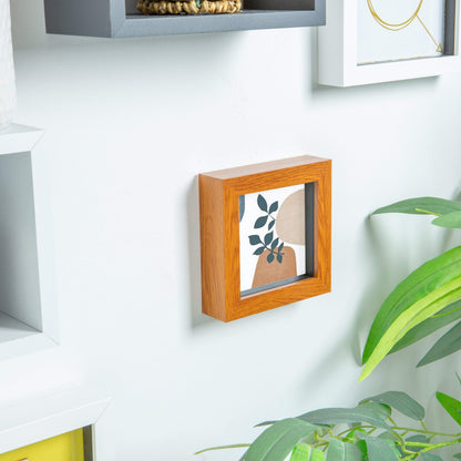 Nicola Spring Box Photo Frame - 4x4 - Dark Wood