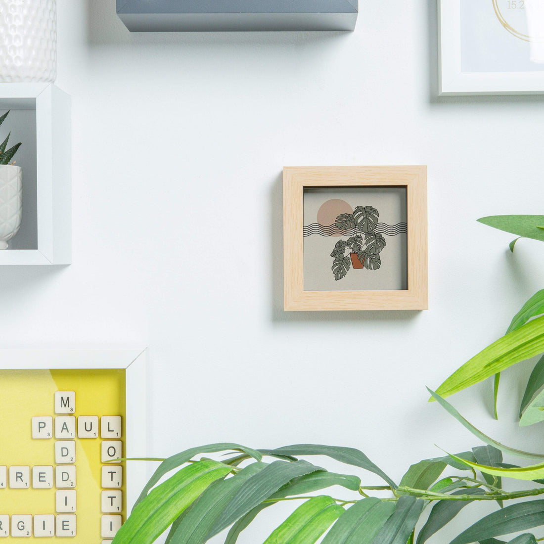 Nicola Spring Box Photo Frame - 4x4" - Grey