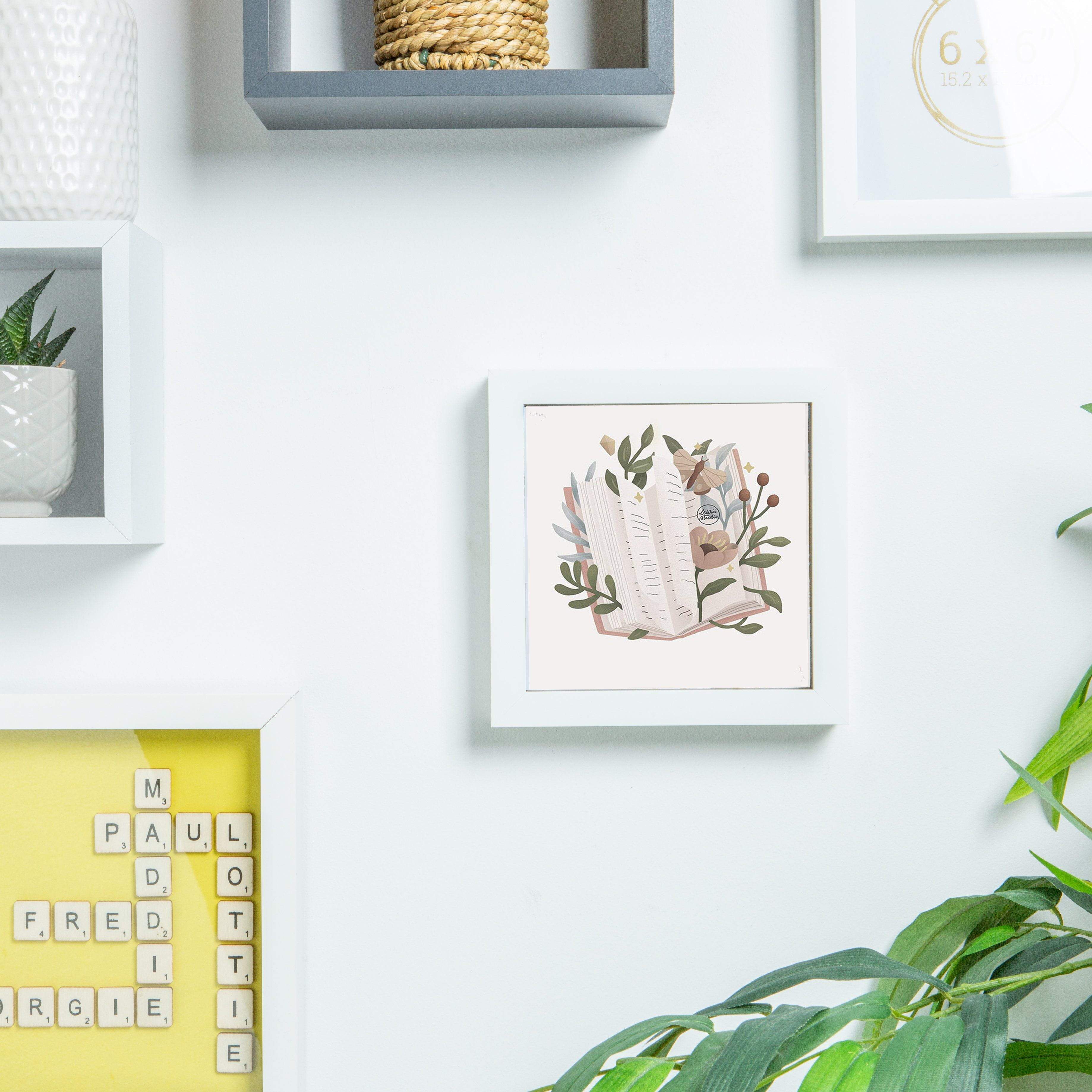 Nicola Spring Acrylic Box Photo Frame - White - 8 x 12 (A4)