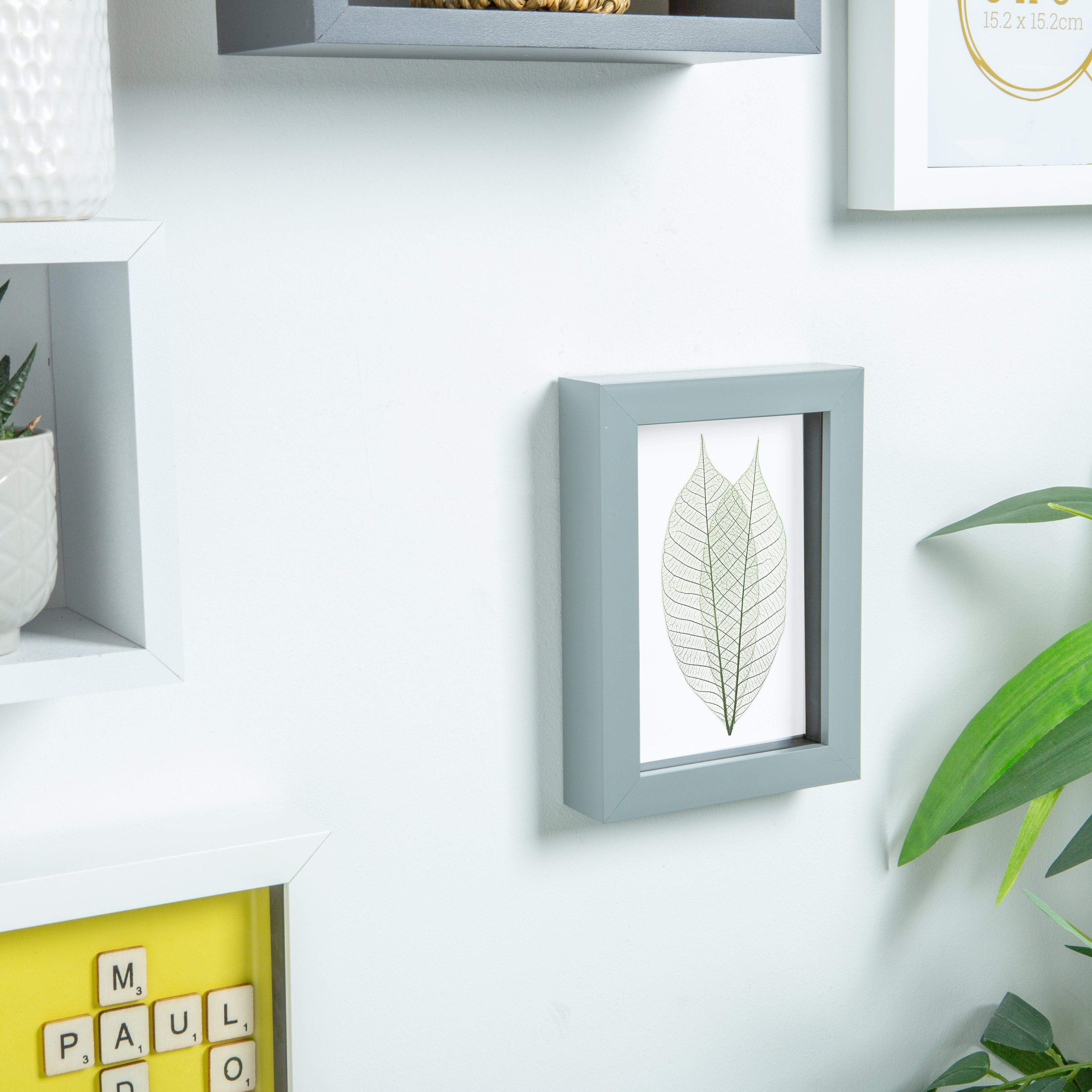 Nicola Spring Box Photo Frame - 4x6&quot; - Grey