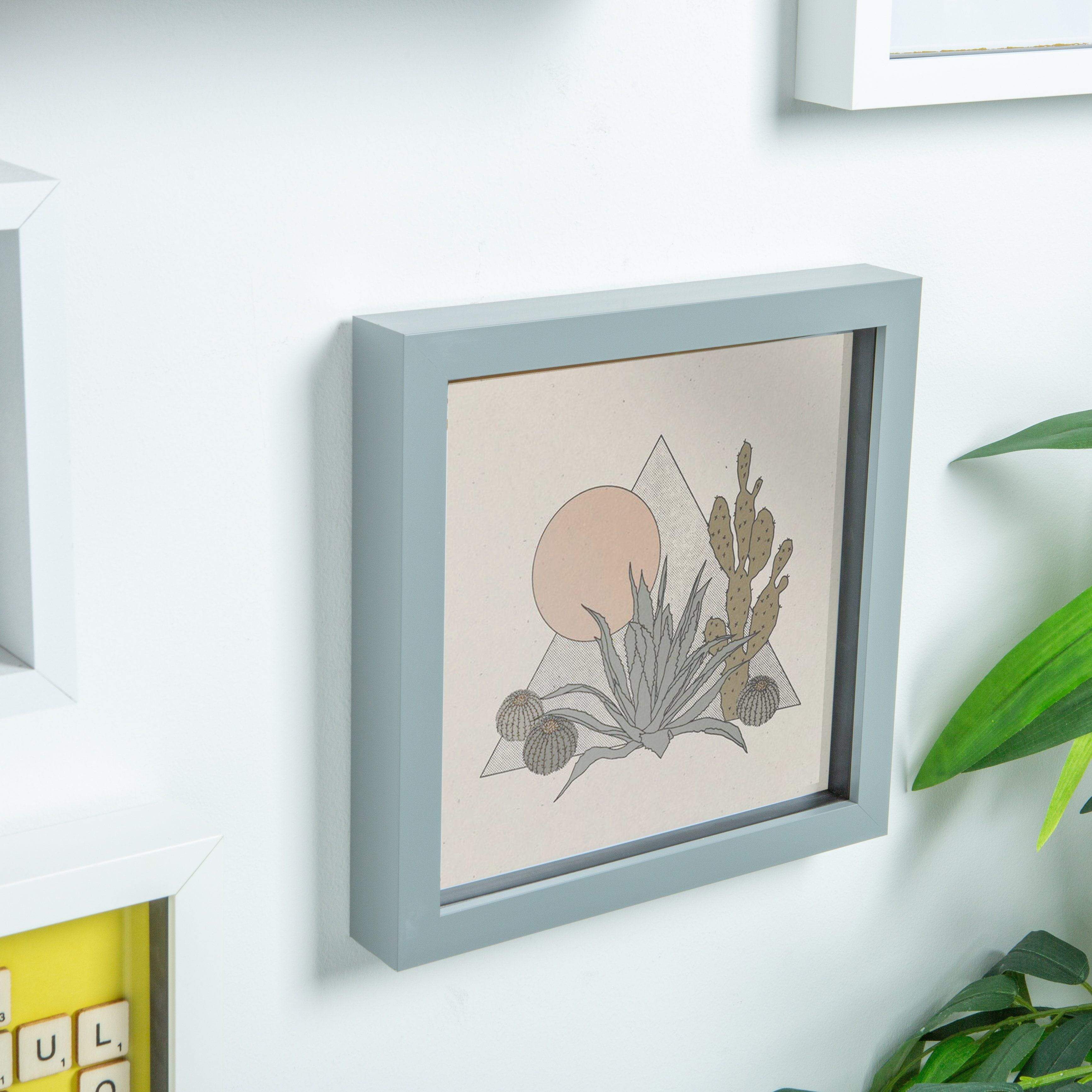 Nicola Spring Box Photo Frame - 8x8&quot; - Grey