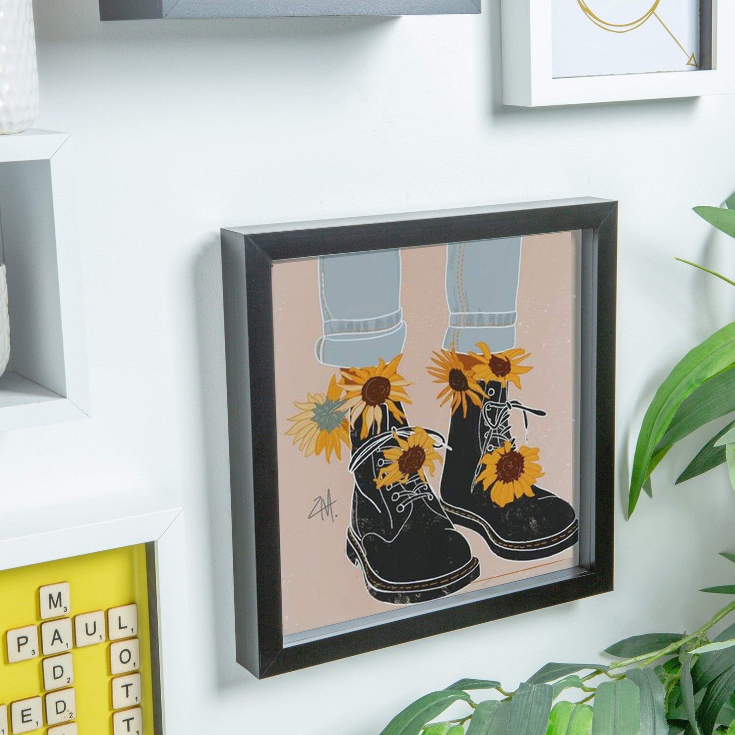 Nicola Spring Box Photo Frame - 10x10&quot; - Black