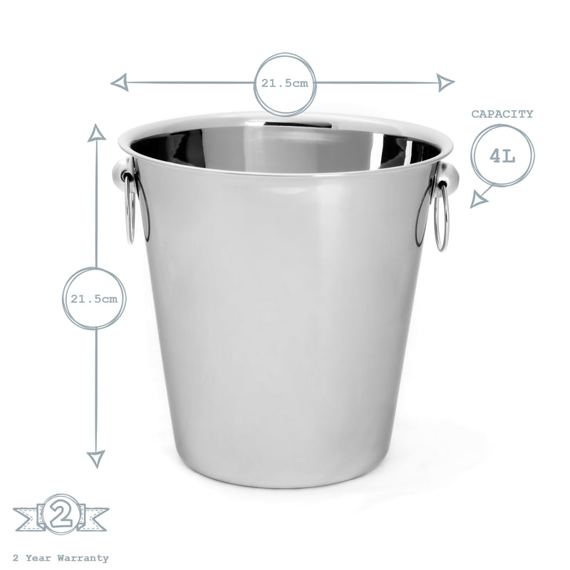 Rink Drink Champagne and Wine Ice Bucket - 4 Litres