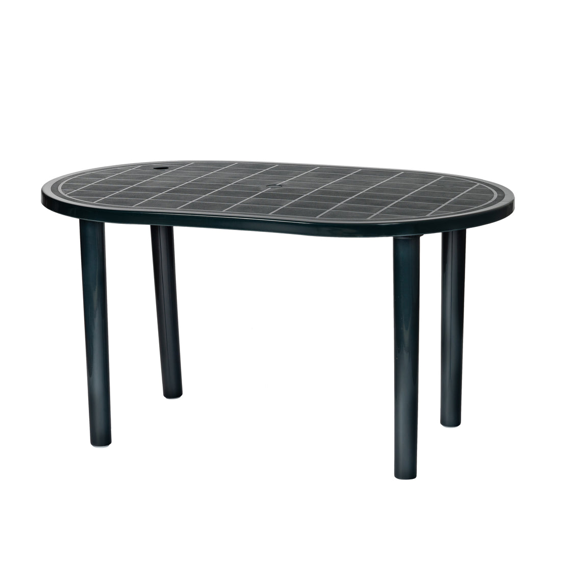 Resol Gala Outdoor Oval Garden Table - Green Plastic - 140 x 90cm