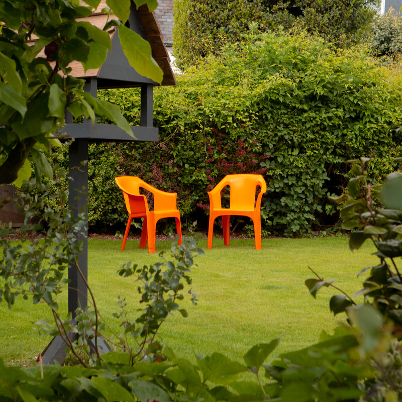 Resol "Cool" Garden Outdoor / Indoor Designer Plastic Chair - Orange