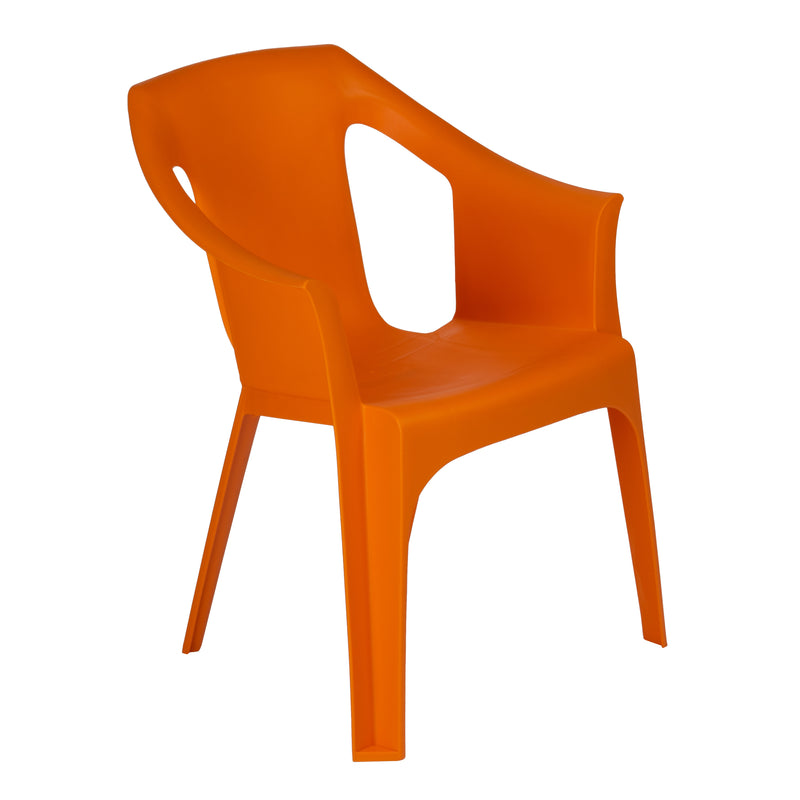 Resol "Cool" Garden Outdoor / Indoor Designer Plastic Chair - Orange