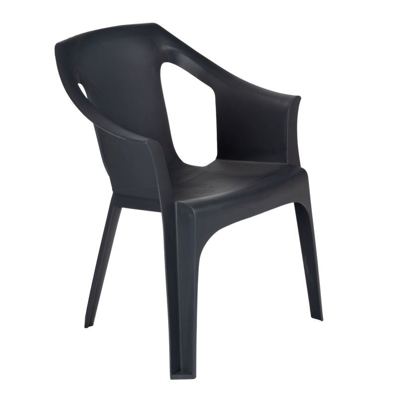 Resol "Cool" Garden Outdoor / Indoor Designer Plastic Chair - Grey