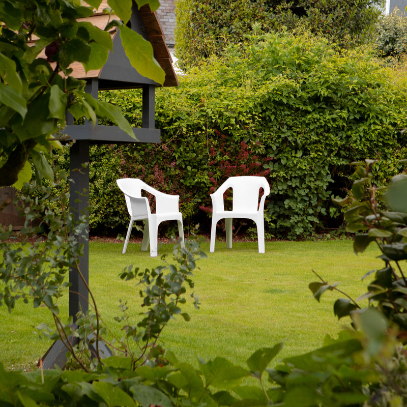 Resol "Cool" Garden Outdoor / Indoor Designer Plastic Chair - White