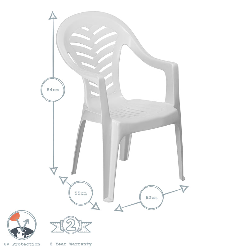 Resol Palma Outdoor Garden Chair - White