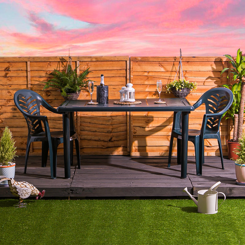 Resol Gala Outdoor Oval Garden Table - Grey Plastic - 140 x 90cm