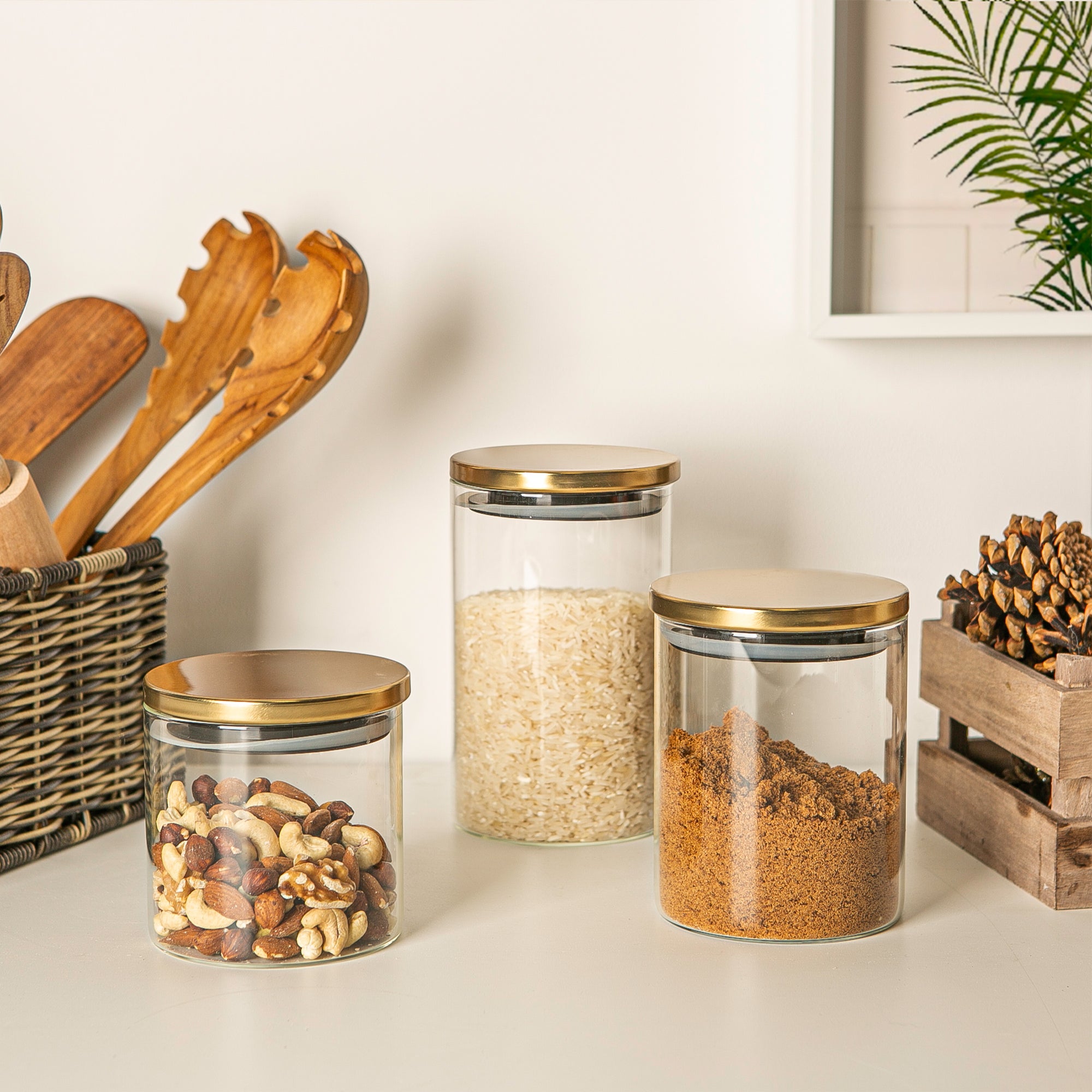 Metal Storage Jar Lid - 10cm - Gold