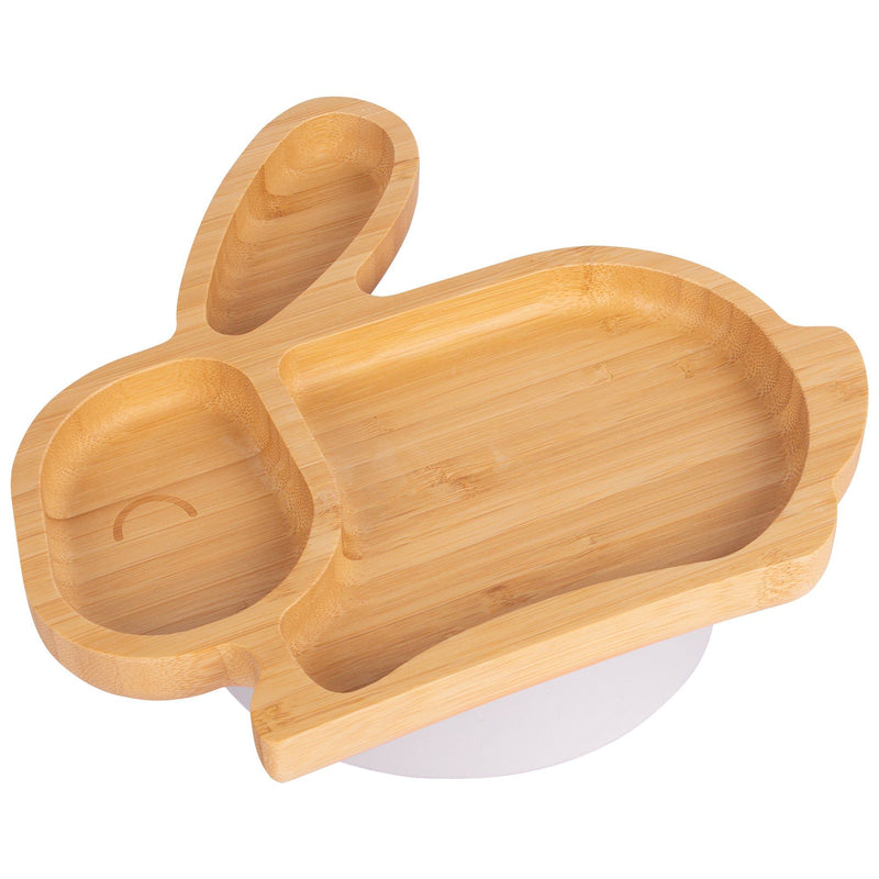 Tiny Dining Children's Bamboo Suction Rabbit Plate