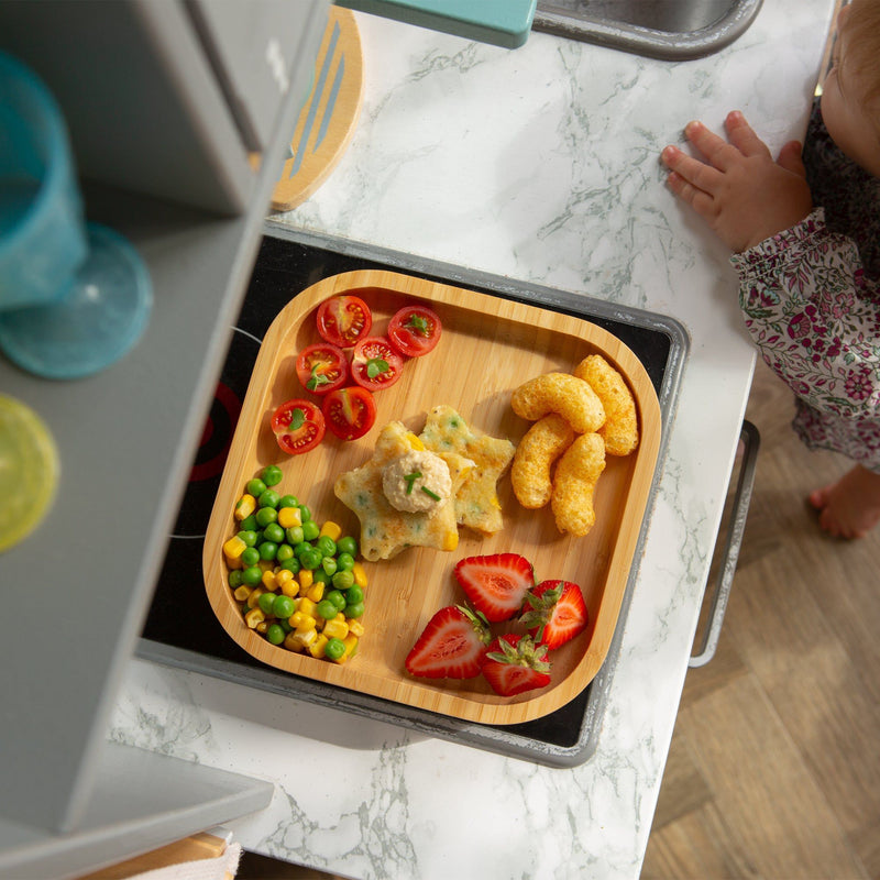 Tiny Dining Children's Bamboo Suction Square Plate