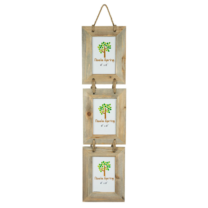 Nicola Spring Triple Wooden Hanging Picture Frame - 4x6