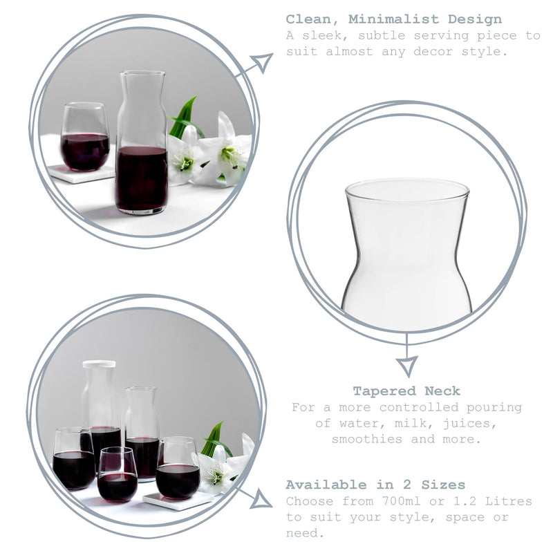 Argon Tableware Brocca Glass Water Carafe 700ml Key Features