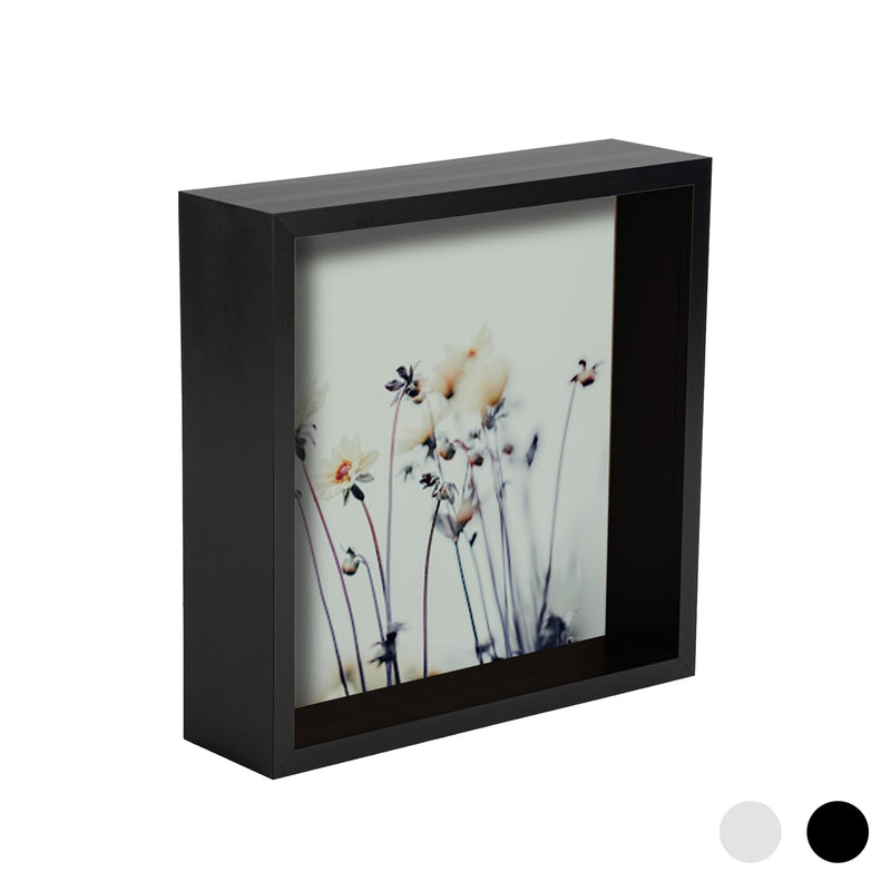 Nicola Spring Deep Box Photo Frame - 6 x 6 - Black