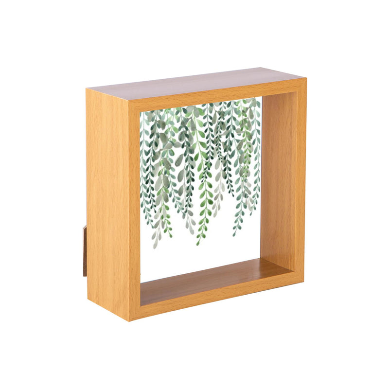 Nicola Spring 3D Deep Box Photo Frame - 6 x 6" - Light Wood