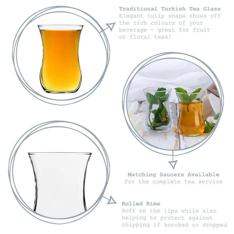 115ml Klasik Turkish Tea Glass - By LAV