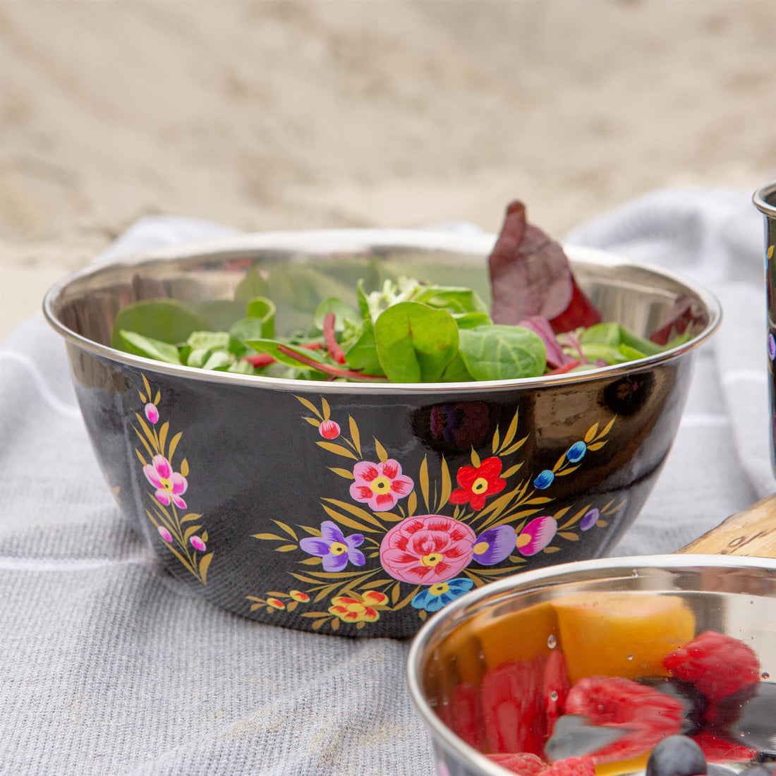 Pansy 21.5cm Stainless Steel Picnic Bowl