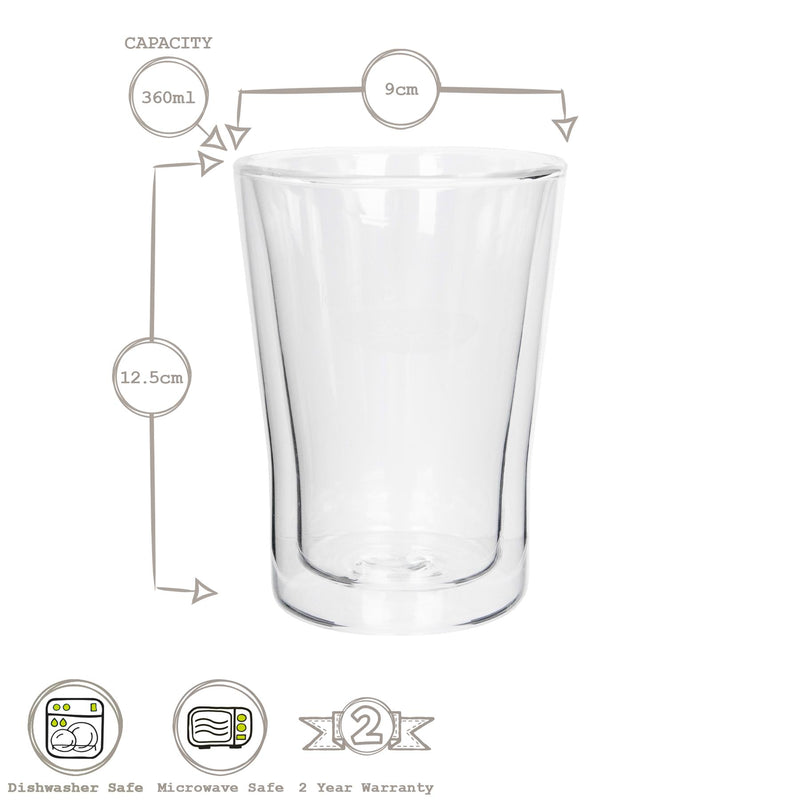 360ml Double-Walled Glass - By Rink Drink