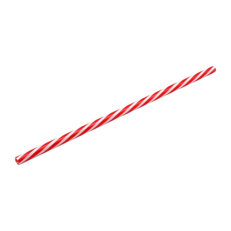 Rink Drink American Red Striped Plastic Drinking Straws