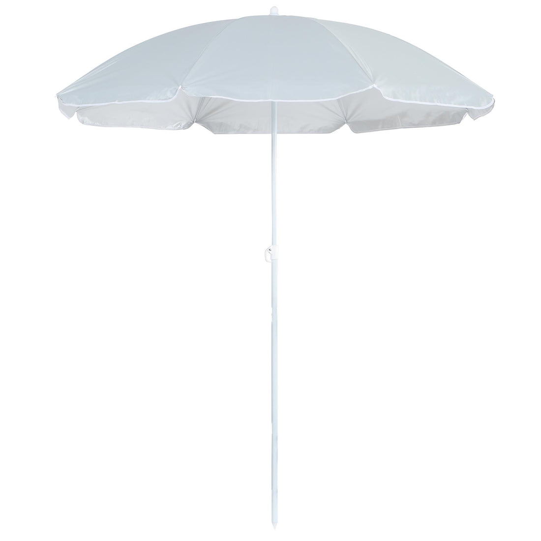 Metal Beach Parasol - 1.74 x 1.93m - Grey