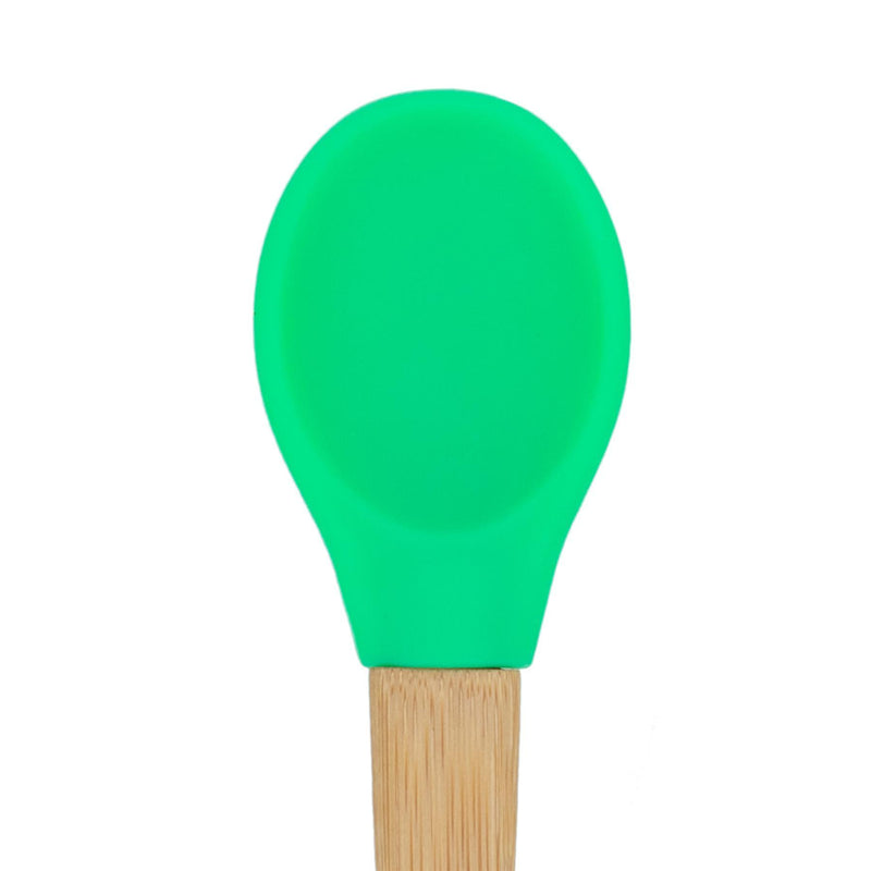 Tiny Dining Children's Bamboo Soft Tip Spoon - Green