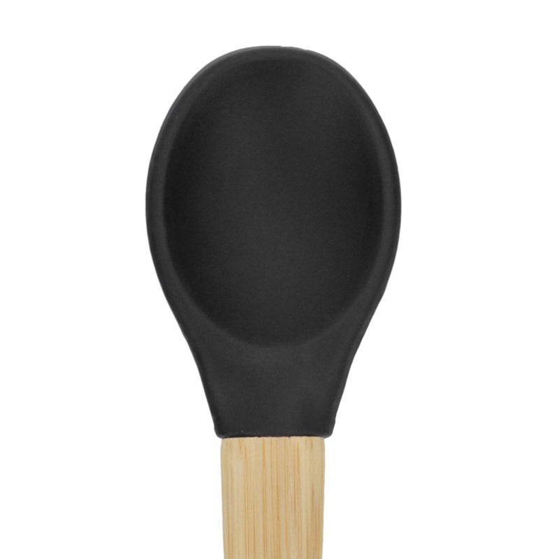 Tiny Dining Children's Bamboo Soft Tip Spoon - Black