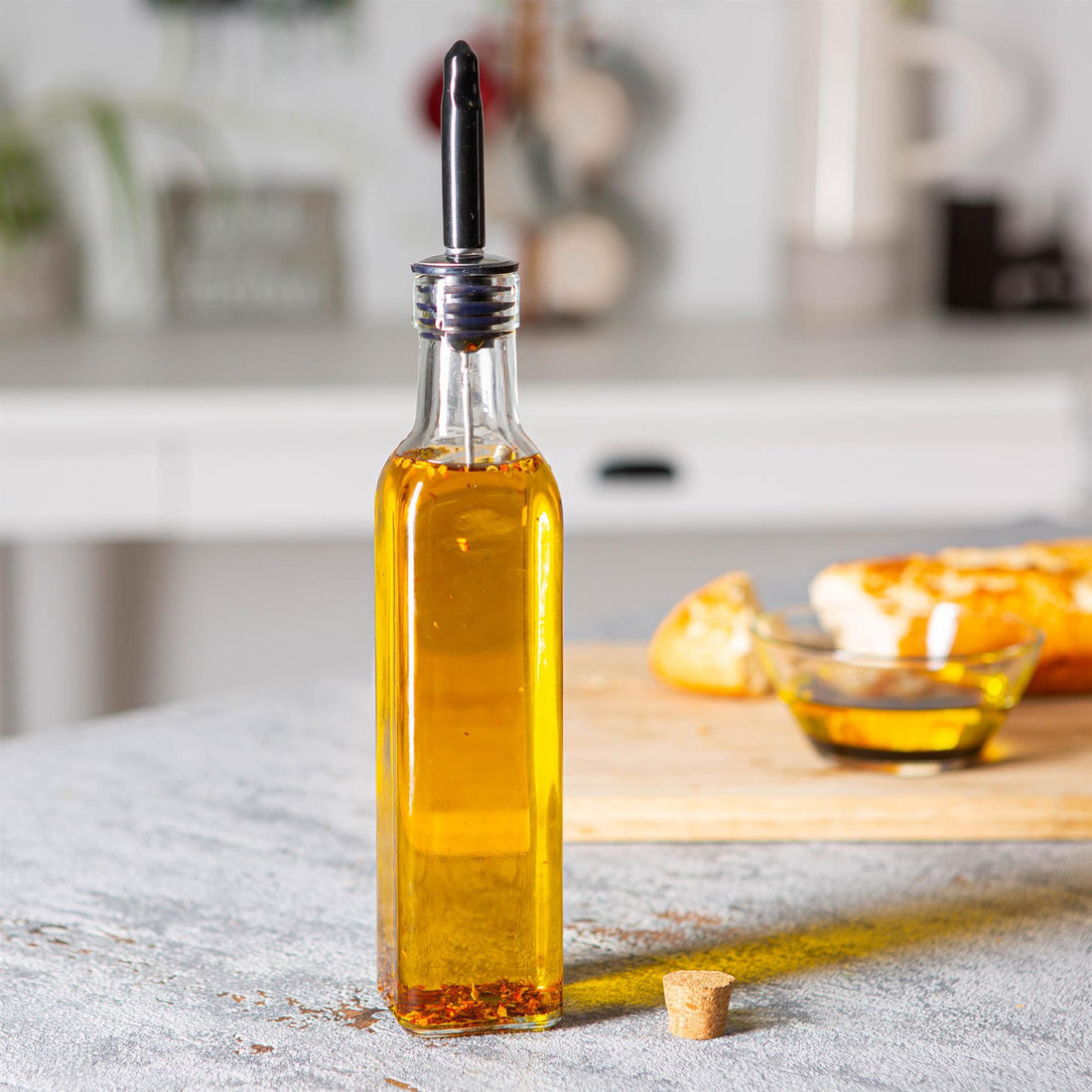 Olive Oil Pourer Bottle with Cork Lid - 250ml