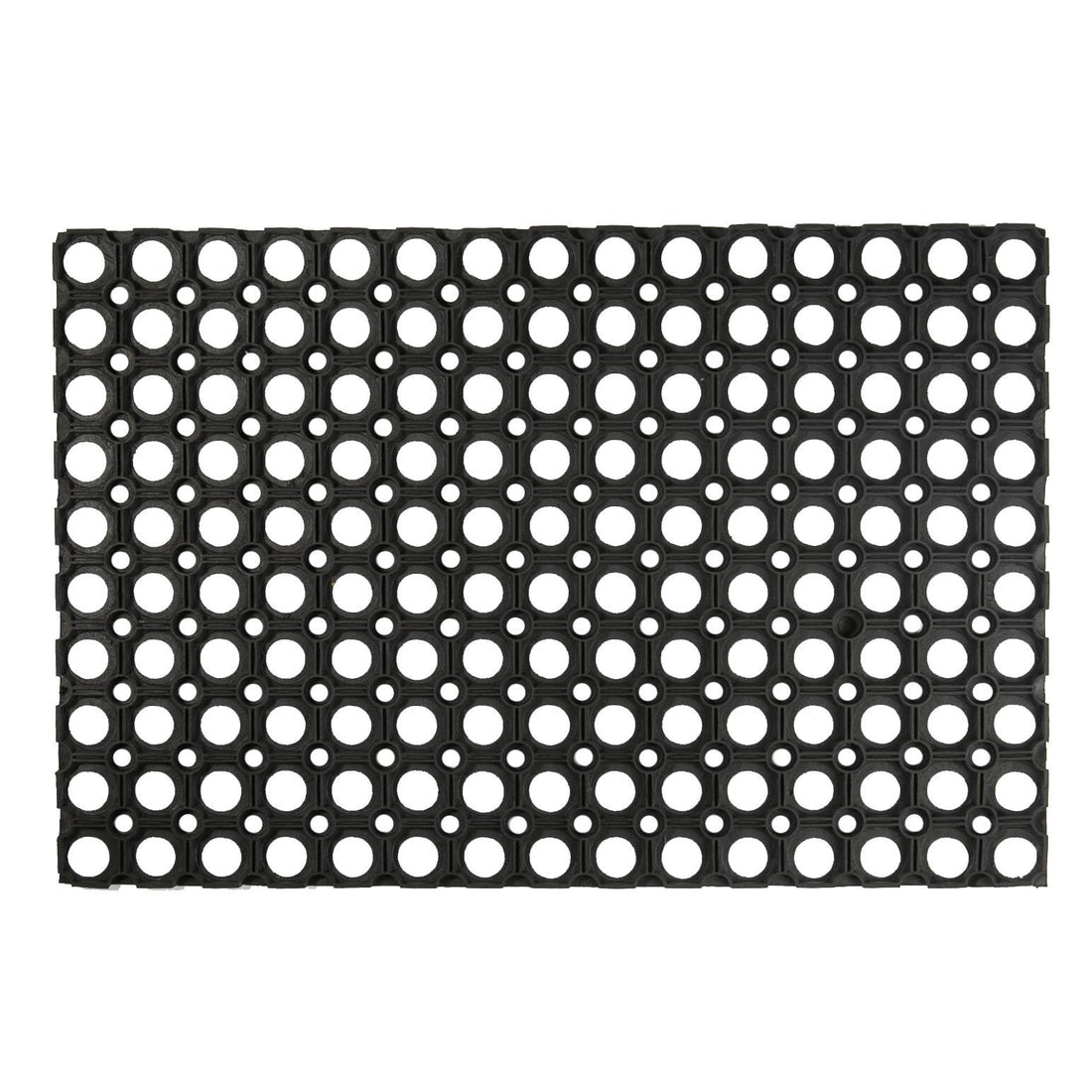 Nicola Spring Heavy Duty Rubber Door Mat - 60 x 40cm - Black