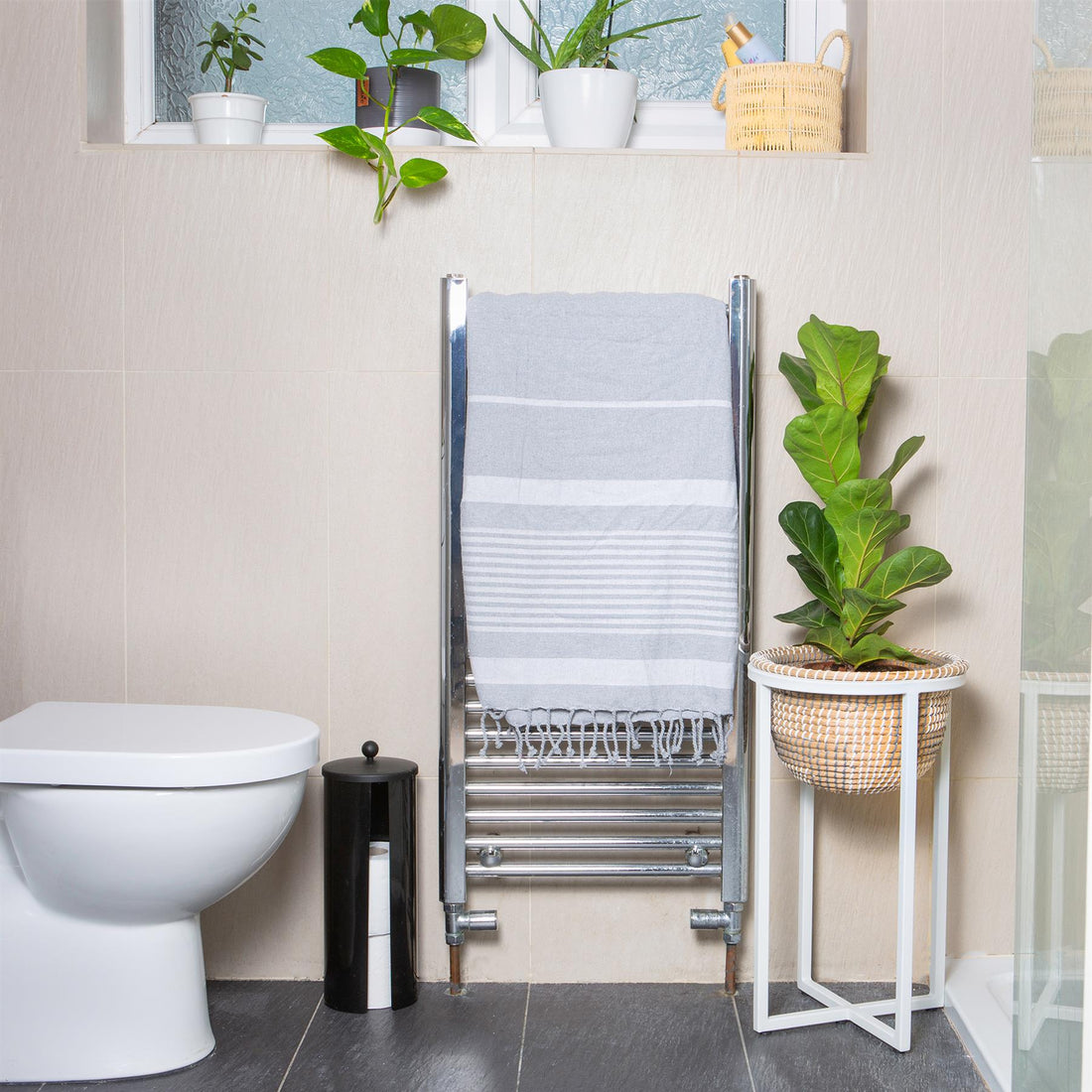 Deluxe Turkish Cotton Bath Towel - Light Grey