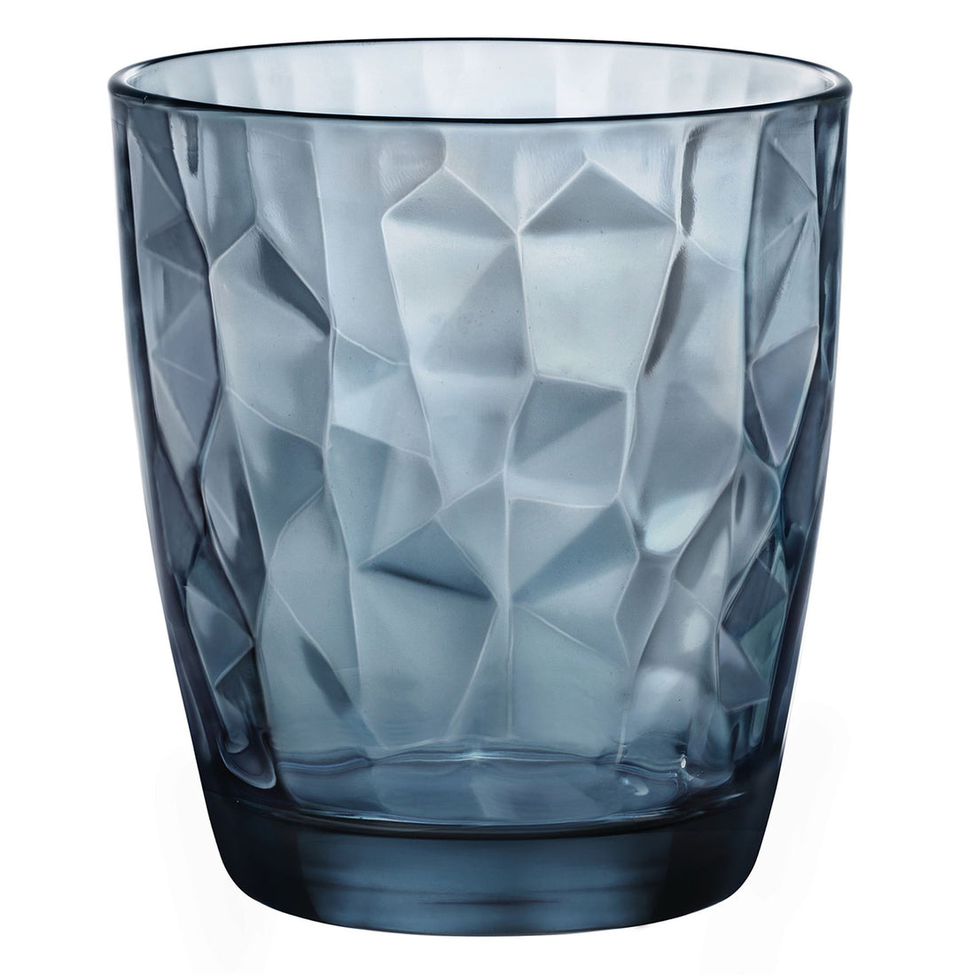 Bormioli Rocco 6 Diamond Glass Whiskey Glasses - Blue - 390ml
