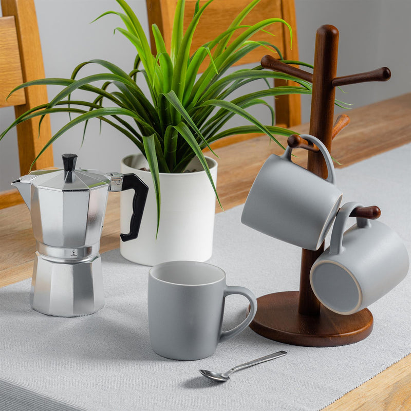 Argon Tableware Contemporary Coffee Mug - Grey Matt - 350ml Overhead