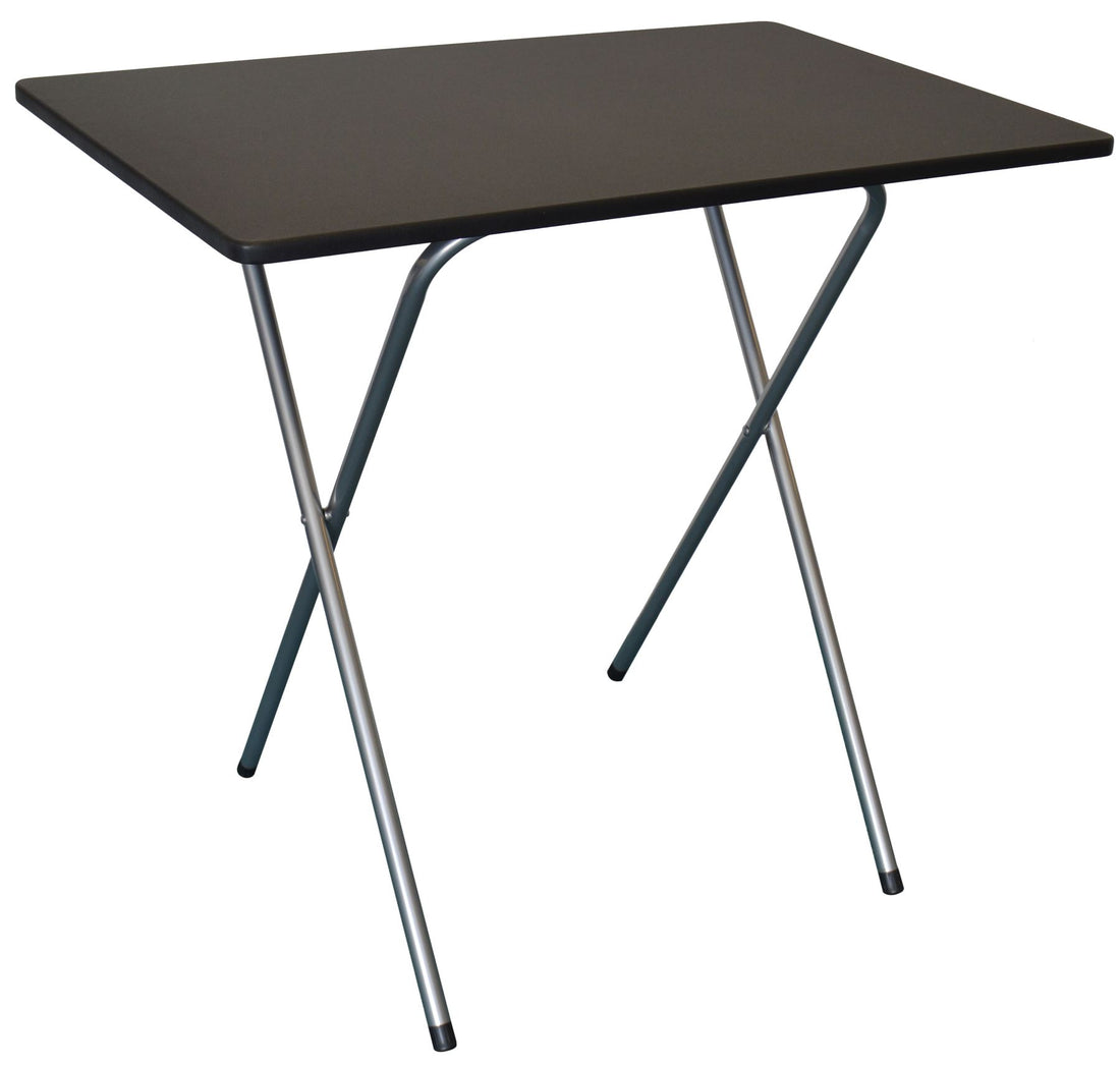 Harbour Housewares Folding Computer Desk - Black and Silver