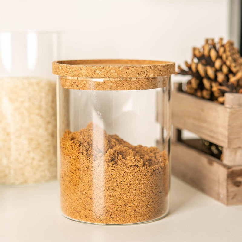Argon Tableware Glass Storage Jar with Cork Lid - 750ml