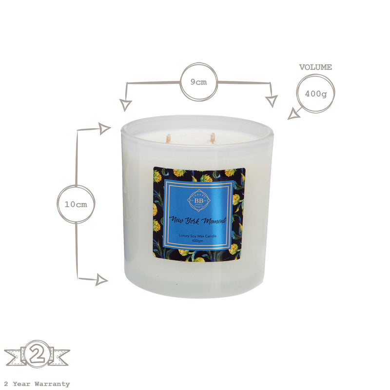 400g New York Moment Botanical Soy Wax Scented Candle - By Bramble Bay