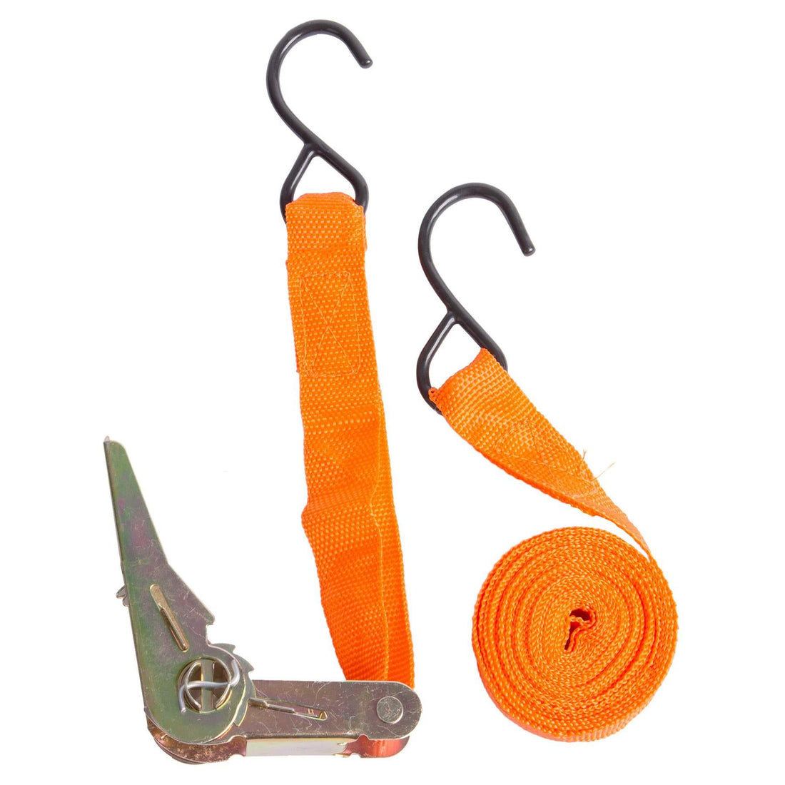 Orange 4.5m Ratchet Tie Down Straps - By Blackspur