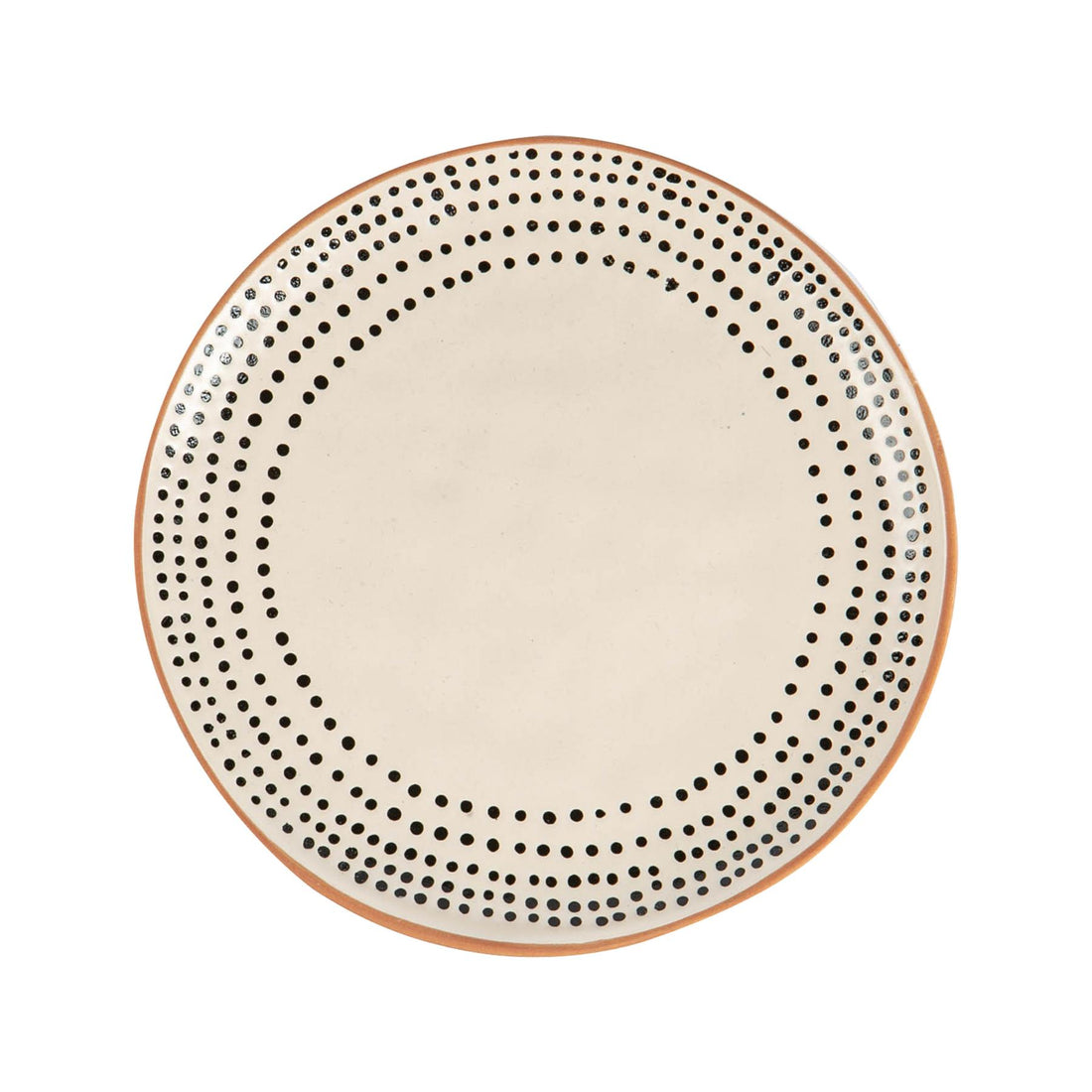 Ceramic Spotted Rim Side Plate - 20.5cm - Monochrome