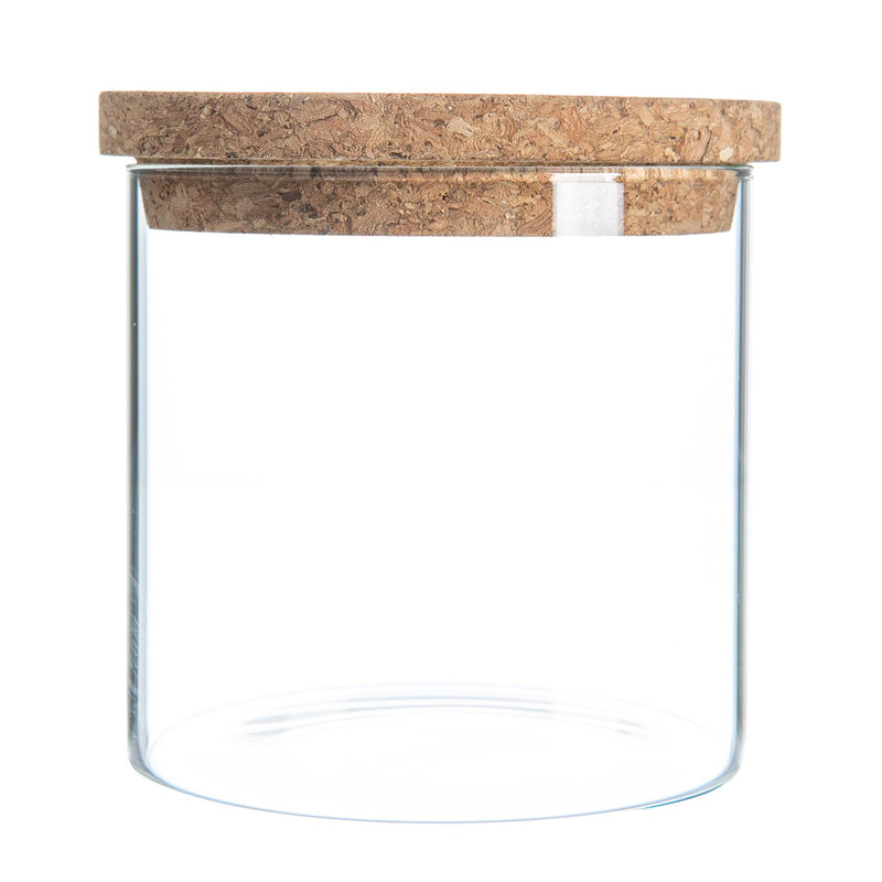 Argon Tableware Glass Storage Jar with Cork Lid - 550ml