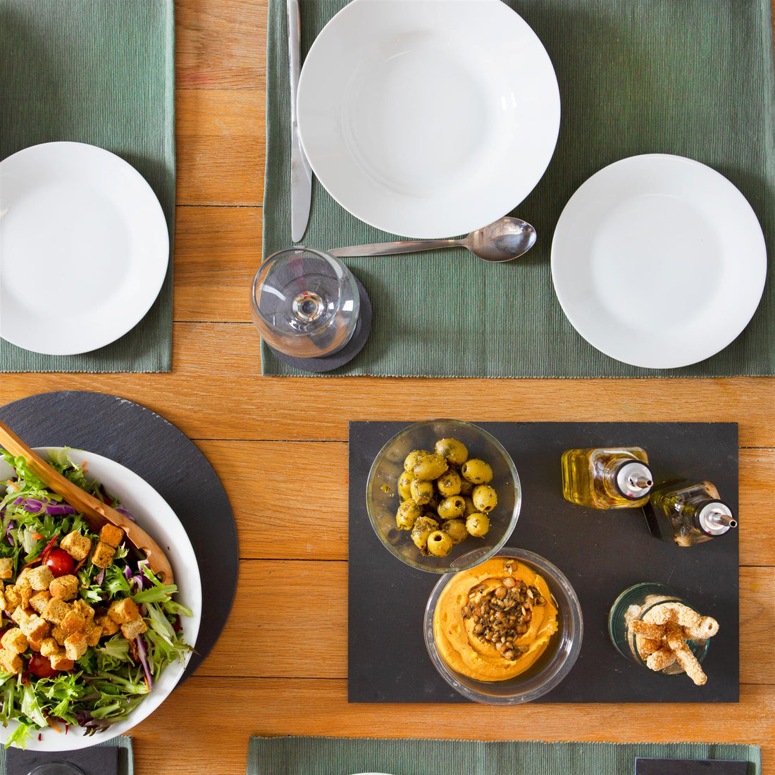 Ribbed Cotton Placemat - Green