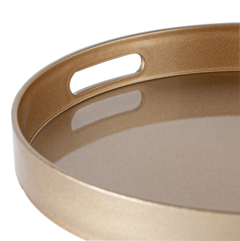 Argon Tableware Round Serving Tray - Centre Piece - 33cm - Gold