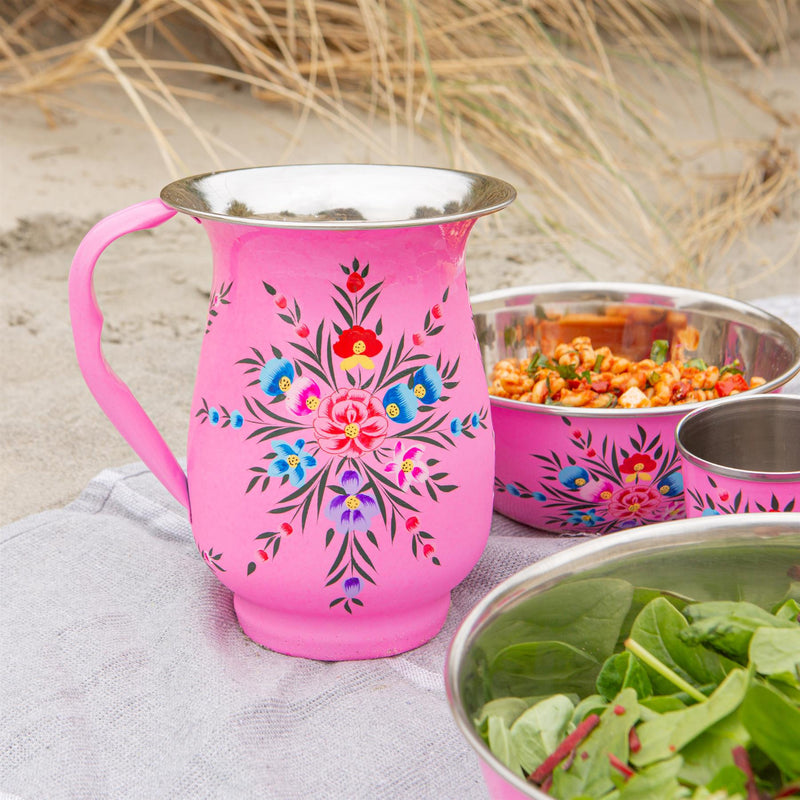 Pansy 1.7L Stainless Steel Picnic Water Jug - By BillyCan