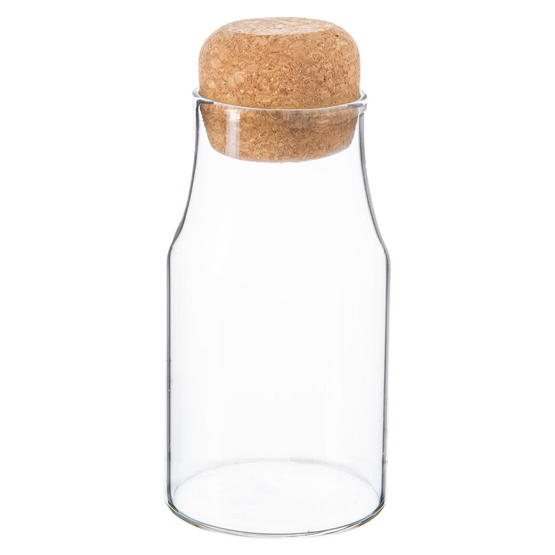 Argon Tableware Glass Storage Bottle with Cork Lid - 180ml