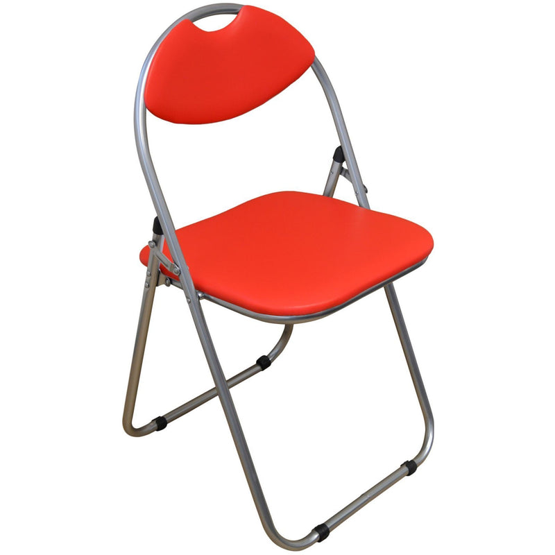 Harbour Housewares Red Padded, Folding, Desk Chair